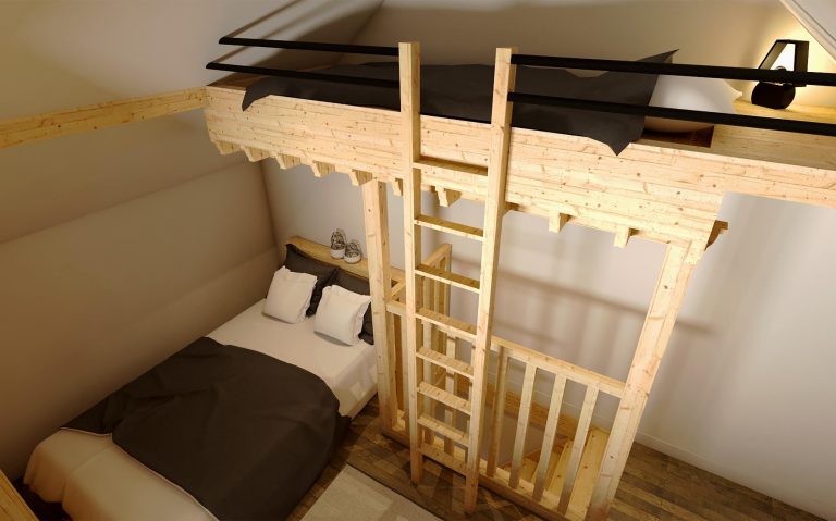 Aménagement appartement de montagne Allemond Aménagement chambre sous les combles - J&MC3
