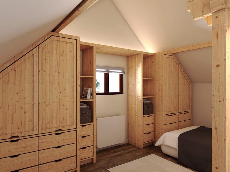 Aménagement appartement de montagne Allemond Aménagement chambre sous les combles - J&MC3
