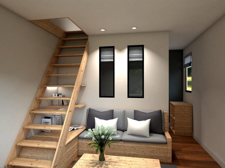 J&MC3 Allemond Salon Projet Aménagement appartement de montagne 42m2